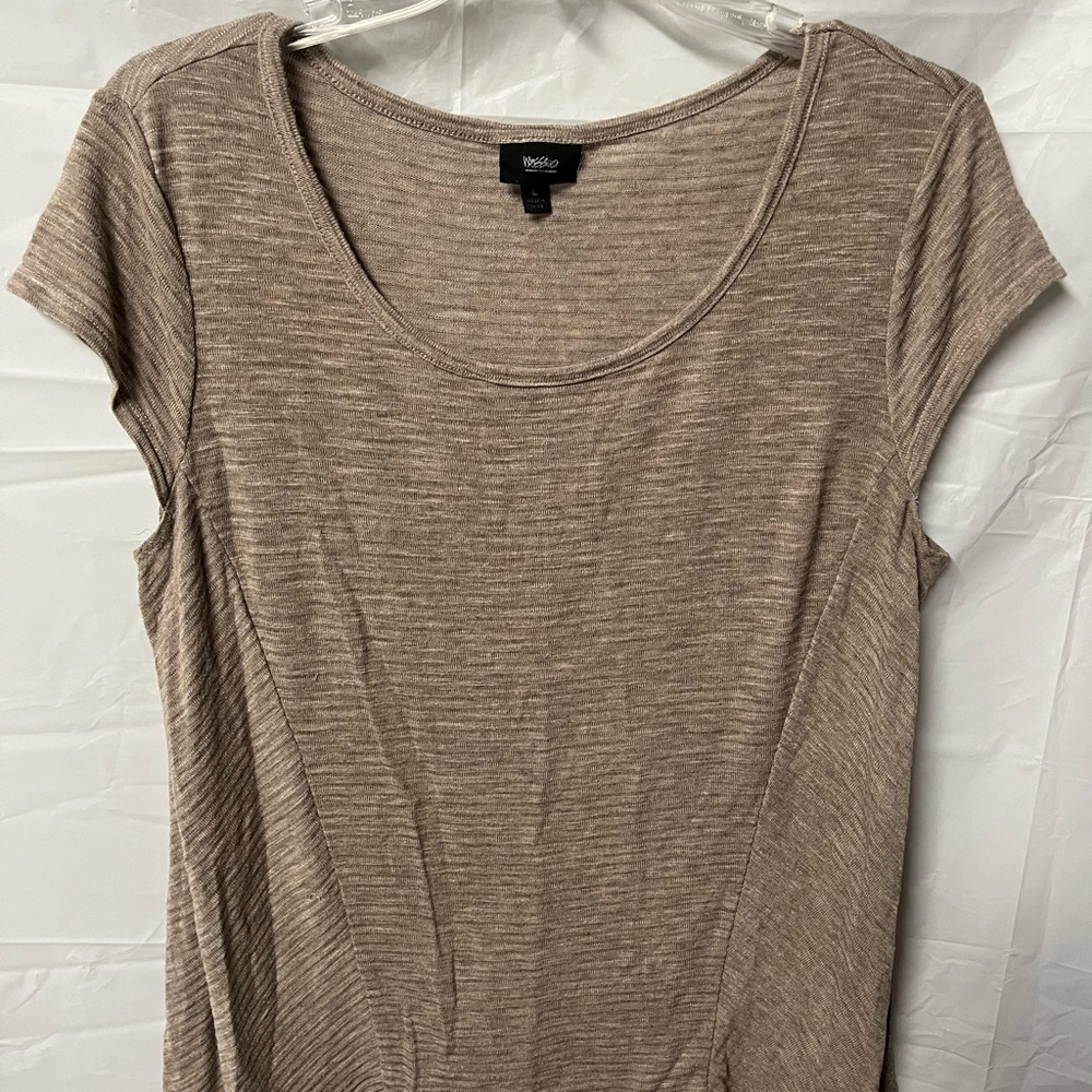 Mossimo Supply Co. Heathered Brown Short Sleeve Tee